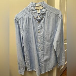 H&M Sky Blue Casual Button-Down Shirt